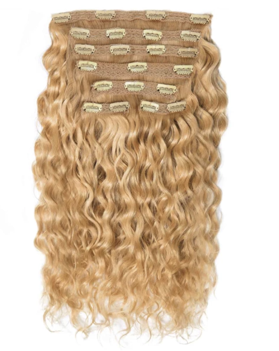 Curly Human Remy Hair 7 Piece Clip-In Set